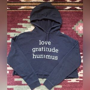 Black Crop Hoodie for Vegans